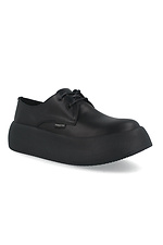 Black Leather Platform Sneakers Forester 4203076 photo №1
