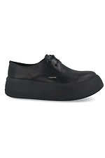 Black Leather Platform Sneakers Forester 4203076 photo №2