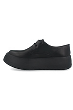 Black Leather Platform Sneakers Forester 4203076 photo №3
