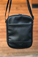 Black Rectangular Messenger Bag with Wide Shoulder Strap Mamakazala 8038076 photo №2
