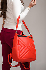 Женский стеганный рюкзак красного цвета SamBag 8045076 фото №2