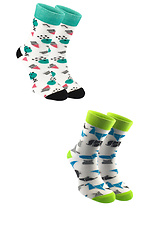 Pack of 2 pairs of colorful printed cotton socks M-SOCKS 2040077 photo №1