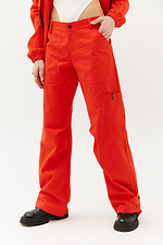 High rise BAGGI cotton wide leg cargo pants with large pockets Garne 3040077 photo №1