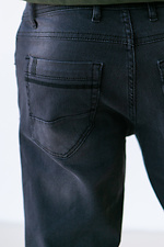 Темно-серые джинсовые шорты ниже колен с потертостями  4009077 фото №6