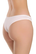 Women's white cotton mid-rise Brazilian panties ORO 4027077 photo №2