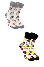 Набір з 2 пар бавовняних шкарпеток з яскравим принтом M-SOCKS 2040078 фото №1