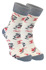 Packung mit 2 Paar bunt bedruckten Baumwollsocken M-SOCKS 2040078 Foto №3