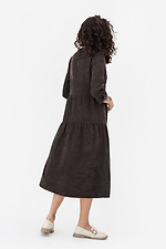 AUCHE corduroy dress in graphite color with ruffles Garne 3042078 photo №5