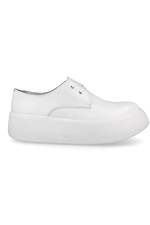 White Leather Platform Sneakers Forester 4203078 photo №2