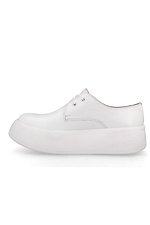 White Leather Platform Sneakers Forester 4203078 photo №3