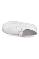 White Leather Platform Sneakers Forester 4203078 photo №4
