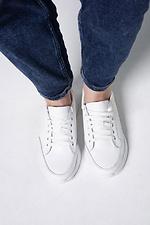 Weiße Damen-Sneaker aus Leder 4206078 Foto №2