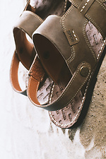 Чоловічі шкіряні сандалі літні Bonis Original 25 коричневі  8018078 фото №4