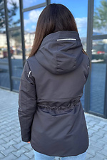 Straight-cut jacket with a graphite-colored drawstring. AllReal 8042078 photo №6
