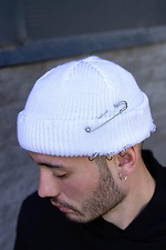 Ripped Beanie Hat Destroyed Without 8049078 photo №4