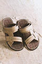 Letnie męskie sandały skórzane Bonis Original 25 oliwkowe.  8018079 zdjęcie №1
