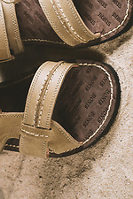 Men's summer leather sandals Bonis Original 25 olive.  8018079 photo №3