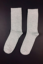 Cotton high socks gray melange SOX 8041079 photo №1