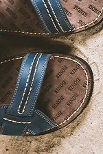 Męskie skórzane sandały letnie Bonis Original 25 niebieskie  8018080 zdjęcie №4