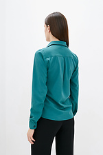 Классическая рубашка VARDE1 зеленого цвета с длинными рукавами на манжетах Garne 3038081 фото №3