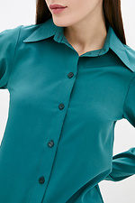Классическая рубашка VARDE1 зеленого цвета с длинными рукавами на манжетах Garne 3038081 фото №4