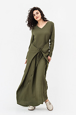 Платье трансформер на завязках HANNAH темно-зеленого цвета Garne 3042081 фото №2
