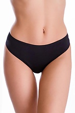 Cotton women's thong panties black high waist ORO 4027081 photo №1