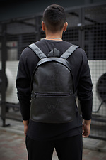Black youth leatherette backpack Without 8048081 photo №2