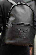 Black youth leatherette backpack Without 8048081 photo №4
