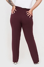 Classic tapered trousers with creases in burgundy Garne 3041082 photo №5