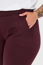 Classic tapered trousers with creases in burgundy Garne 3041082 photo №6