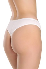 Cotton women's panties thong white high waist ORO 4027082 photo №2