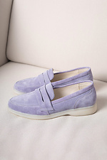 Женские фиолетовые замшевые туфли.  4206082 фото №1