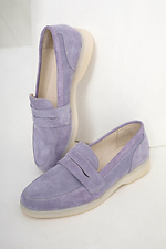 Zamszowe buty damskie w kolorze fioletowym.  4206082 zdjęcie №2