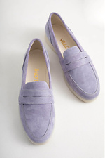 Zamszowe buty damskie w kolorze fioletowym.  4206082 zdjęcie №3