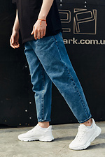 Синие джинсы бананы оверсайз зауженные TUR WEAR 8037082 фото №6