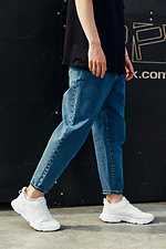Синие джинсы бананы оверсайз зауженные TUR WEAR 8037082 фото №7