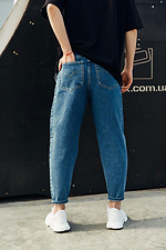 Синие джинсы бананы оверсайз зауженные TUR WEAR 8037082 фото №10