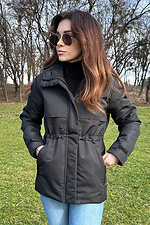 Gerade geschnittene Jacke mit schwarzem Kordelzug AllReal 8042082 Foto №1