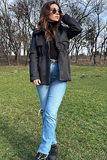 Gerade geschnittene Jacke mit schwarzem Kordelzug AllReal 8042082 Foto №2