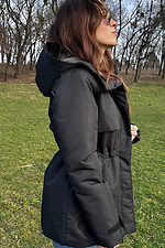 Gerade geschnittene Jacke mit schwarzem Kordelzug AllReal 8042082 Foto №7