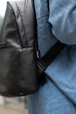 Black youth leatherette backpack Without 8048082 photo №5