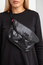 Black fanny pack with flap GEN 9005082 photo №1