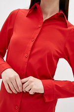 Классическая рубашка VARDE1 красного цвета с длинными рукавами на манжетах Garne 3038083 фото №4