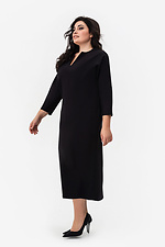 Klassisches schwarzes Damenkleid in A-Linie mit kurzen Ärmeln Garne 3042083 Foto №2