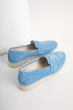 Жіночі сині замшеві туфлі  4206083 фото №3
