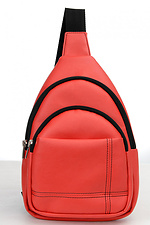 Маленькая сумка через плечо слинг красного цвета на широком ремешке SamBag 8045083 фото №6