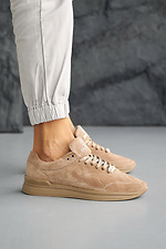Damen-Sneakers aus Wildleder Frühling-Herbst-Beige 2505084 Foto №5