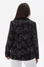 Women's velvet jacket TIAR black with letters Garne 3043084 photo №2
