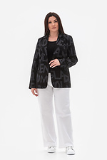 Women's velvet jacket TIAR black with letters Garne 3043084 photo №4